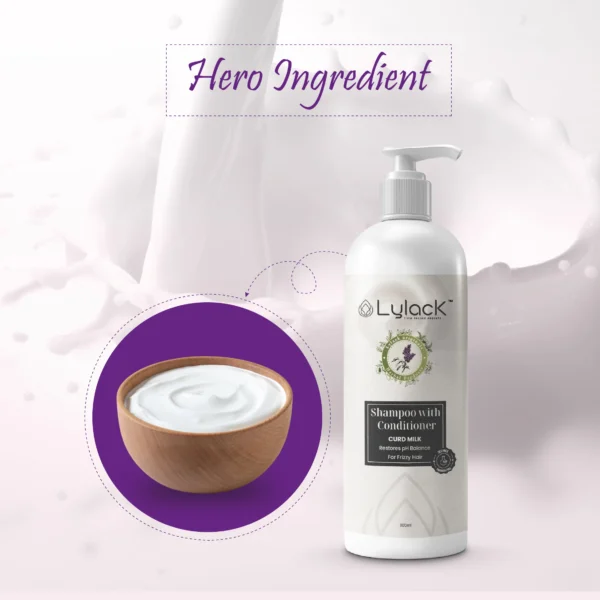 Lylack Curd Milk Shampoo for Frizzy Hair - Image 2